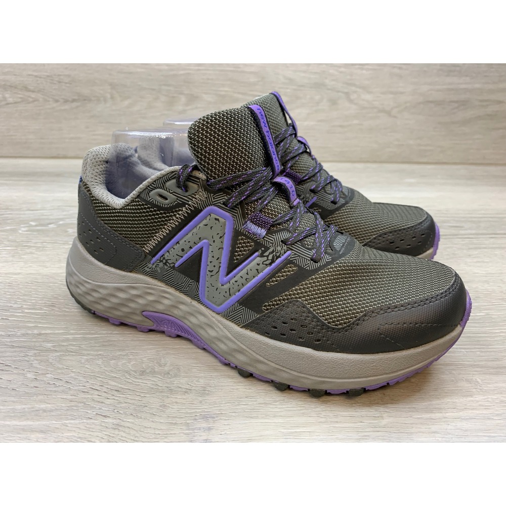New Balance T410 Trail Running Shoes Women's 7 Grey Purple Athletic Sneakers